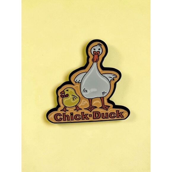 Jewelry - Chick and Duck Enamel Pin - Cute Pet Brooch Badge